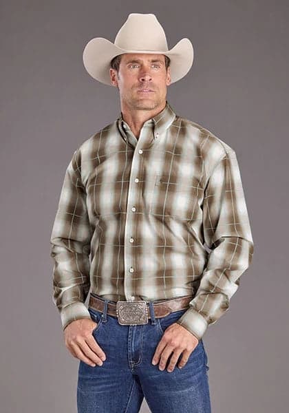 Stetson 2399 Sandy Ombre (Brown) - Men's Western Shirt