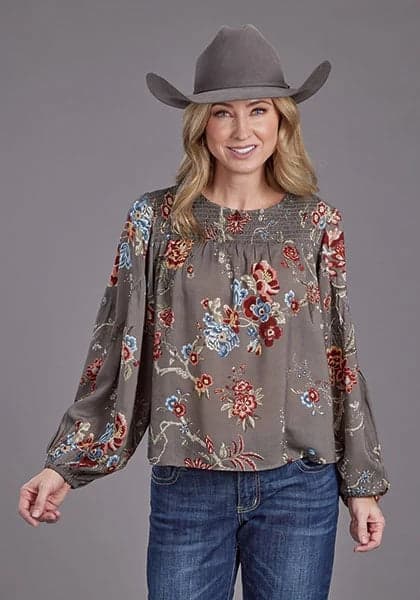 Stetson 2188 Vintage Peasant (Grey) - Women's Blouse