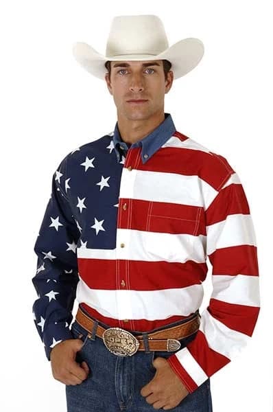 Roper Pieced Stars & Stripes (Multi) - Men's Western Shirt