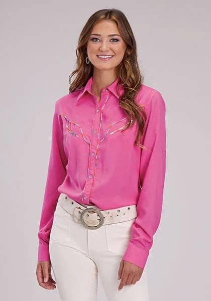 Roper 2531 Solid (Pink) - Women's Western Shirt