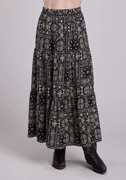 Stetson Bandana Patchwork (Black) - Women's Skirt