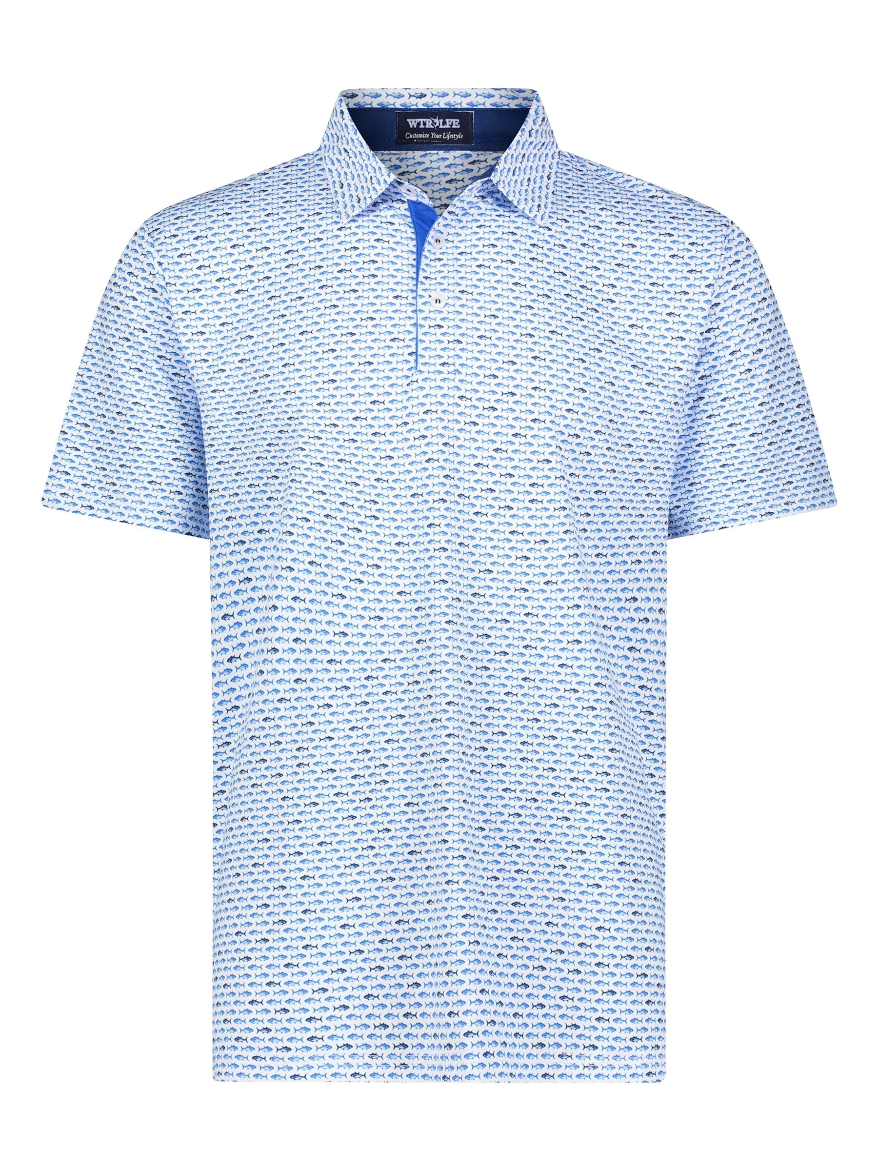 Tuna Performance Polo Light Blue Navy