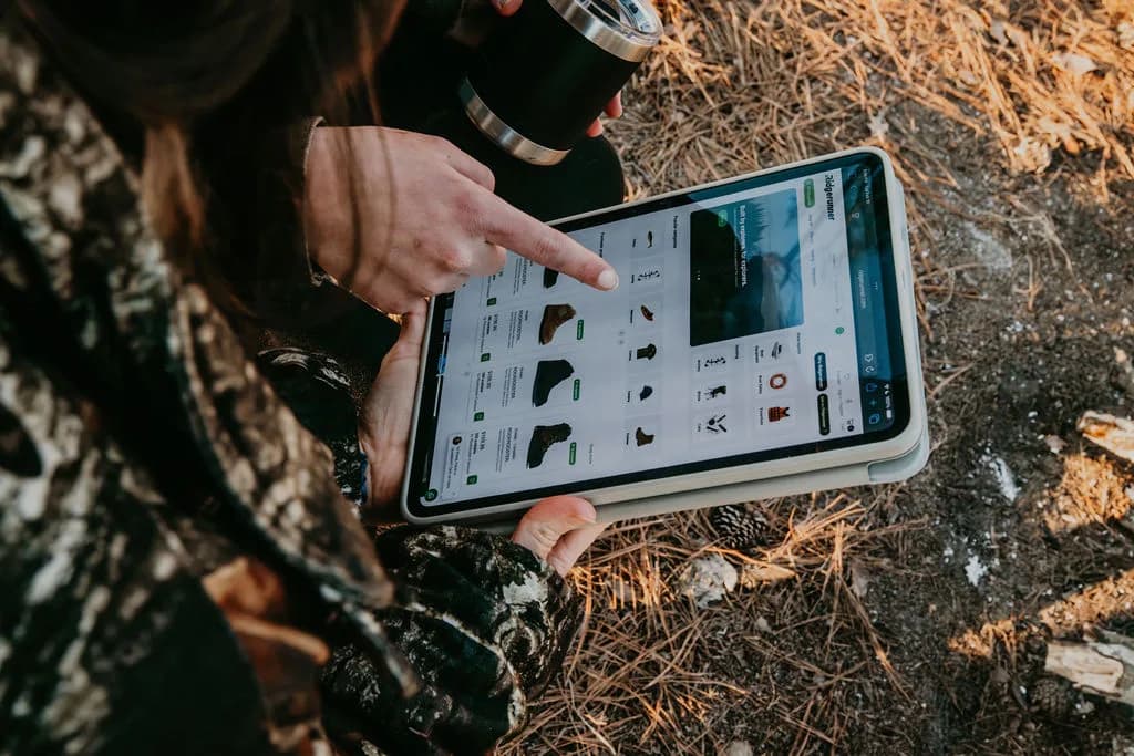 Ridgerunner product grid on a tablet