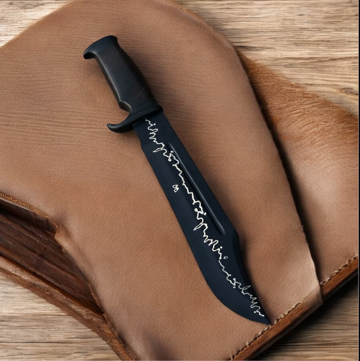 Authentic Crocodile Dundee Knife 16" – J2 Steel Blade, Brass Guard & Rosewood or Leather Handle