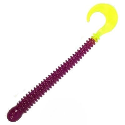 Ring Worm 4" - Purple Chartreuse Tail