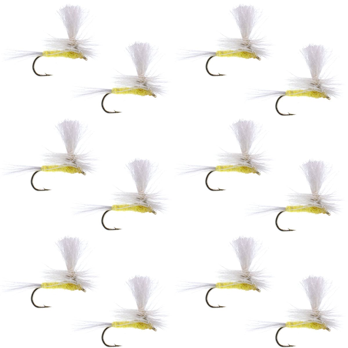 Pale Morning Dun Parachute PMD Classic Dry Fly - 1 Dozen Flies Hook Size 18