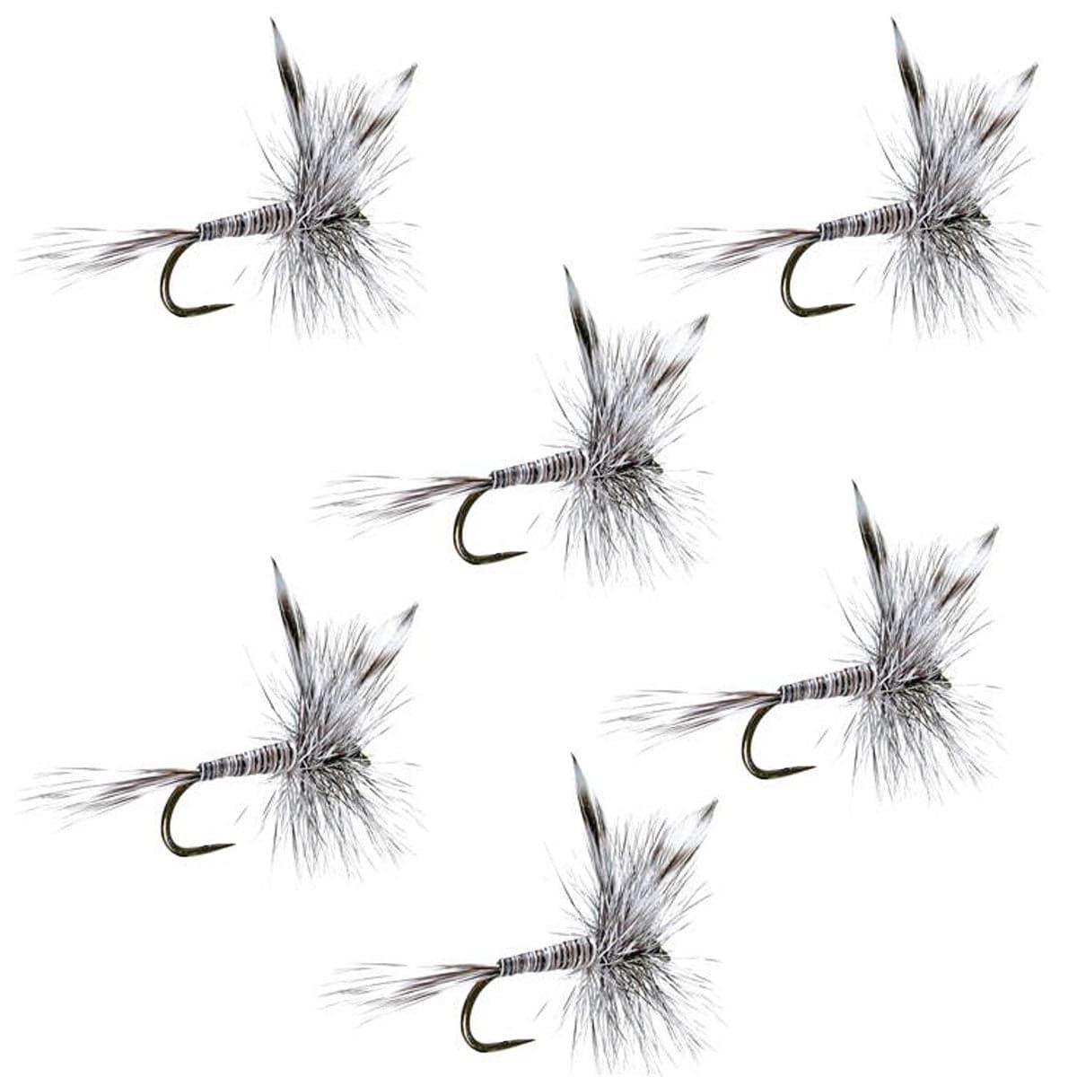 Barbless Mosquito Classic Trout Dry Fly Fishing 6 Flies - Hook Size 12