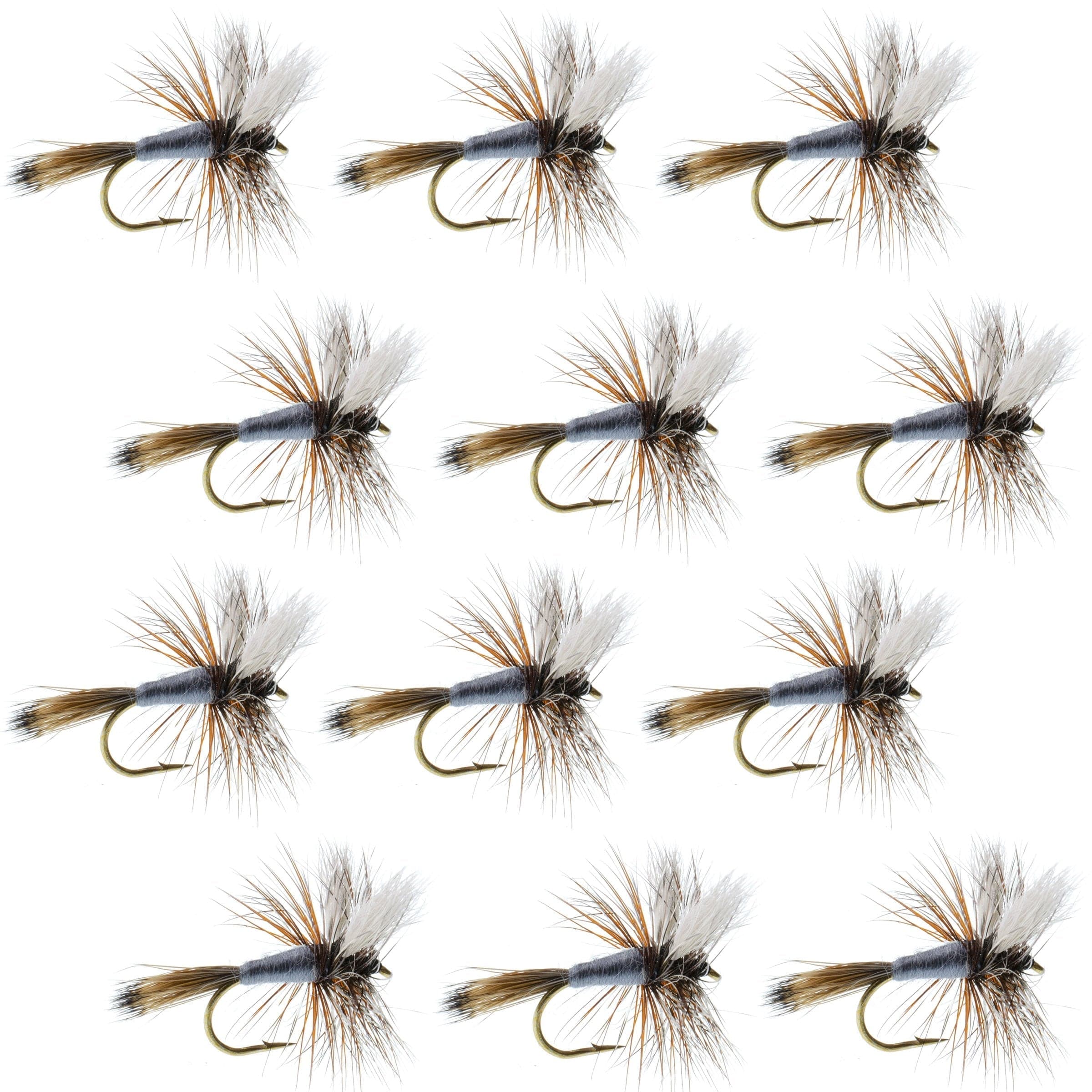 Adams Wulff Classic Dry Fly 1 Dozen Flies Hook Size 12