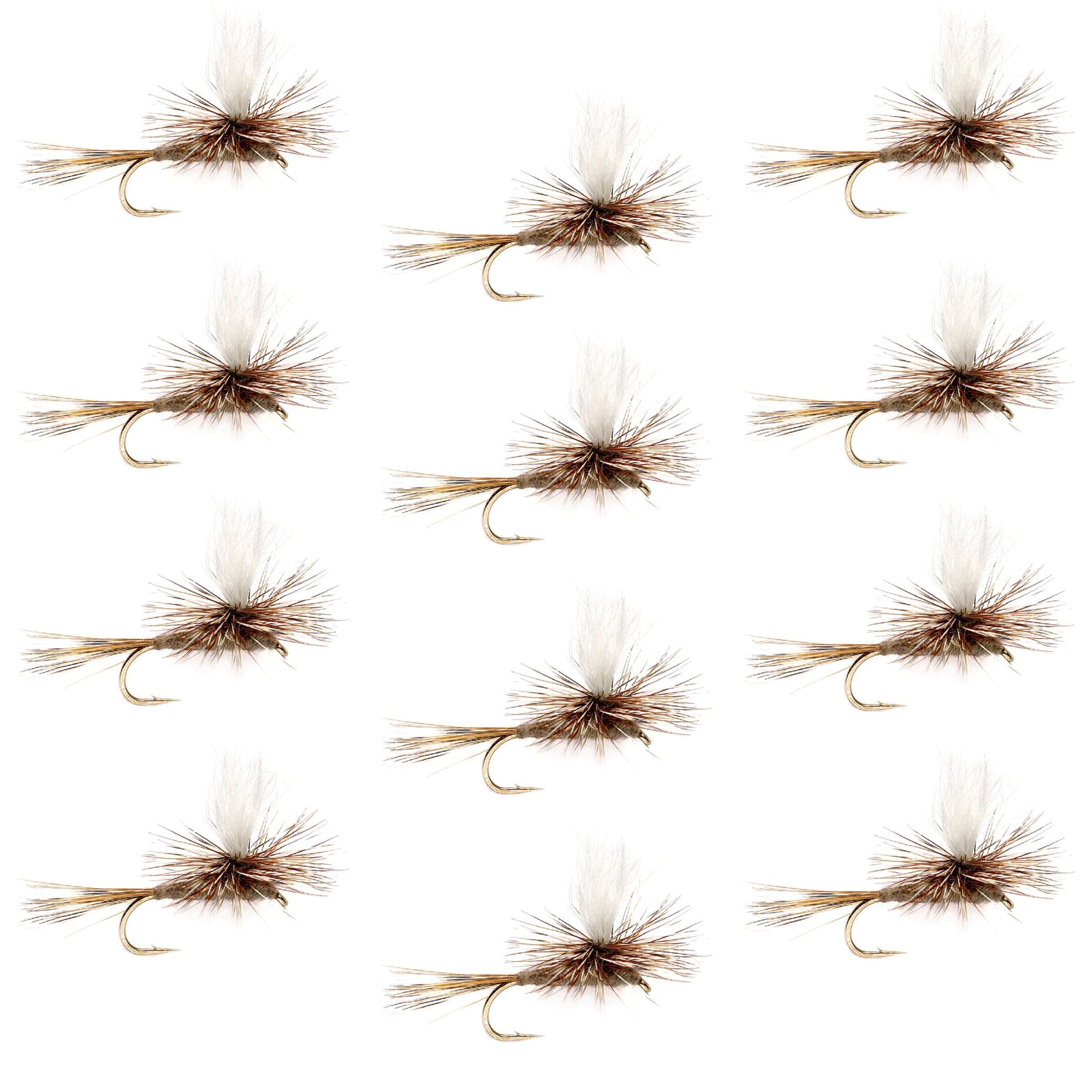 Adams Parachute Classic Dry Fly - 12 Flies Hook Size 14