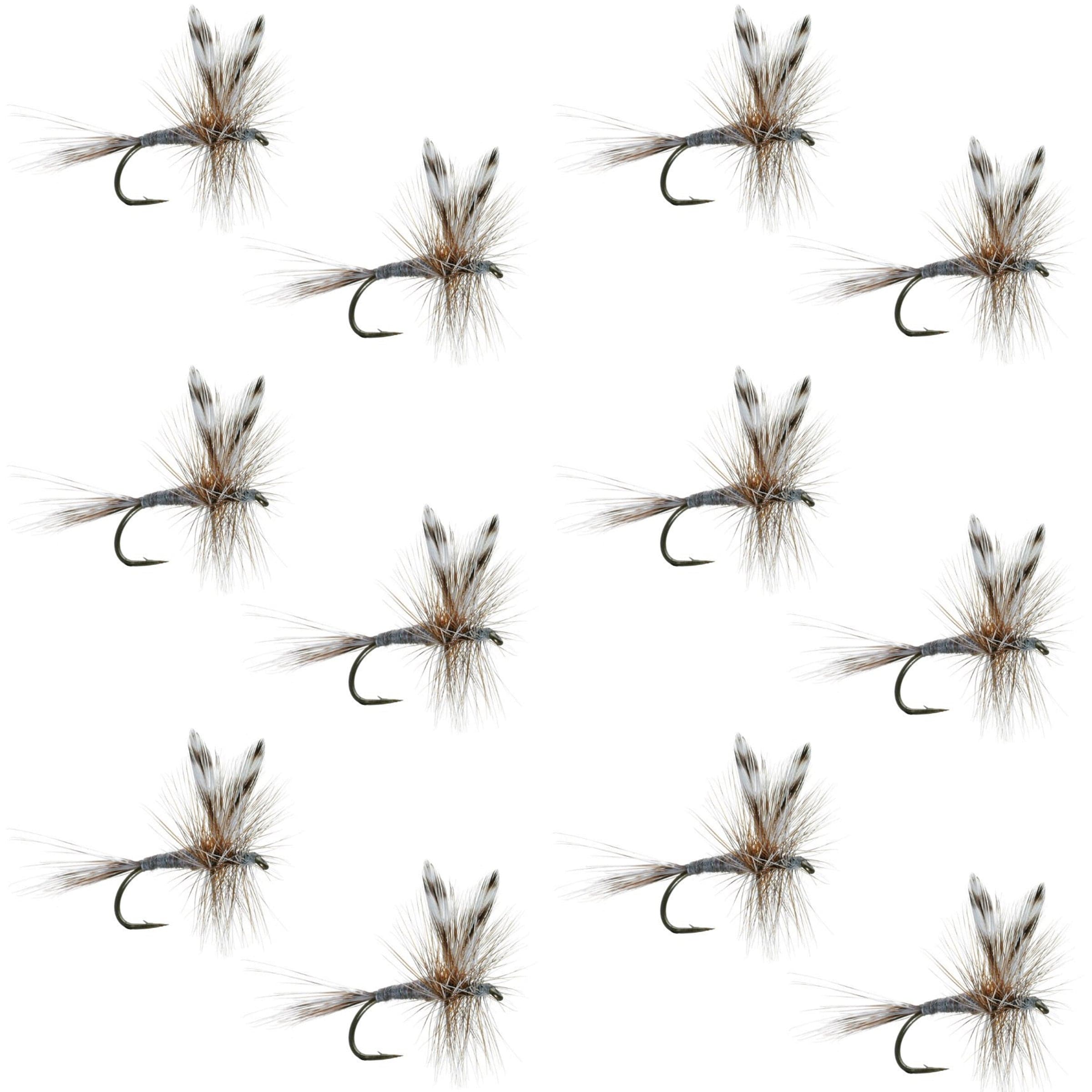 Adams Classic Dry Fly - 1 Dozen Flies Hook Size 20