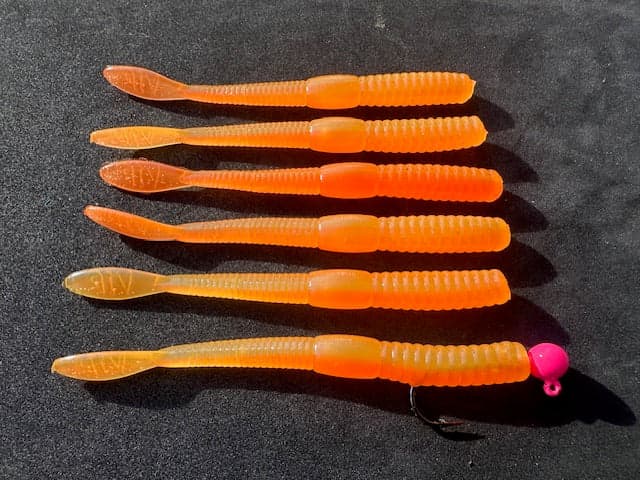 4" (Maui Waui) Steelhead Worms (6 Pack)