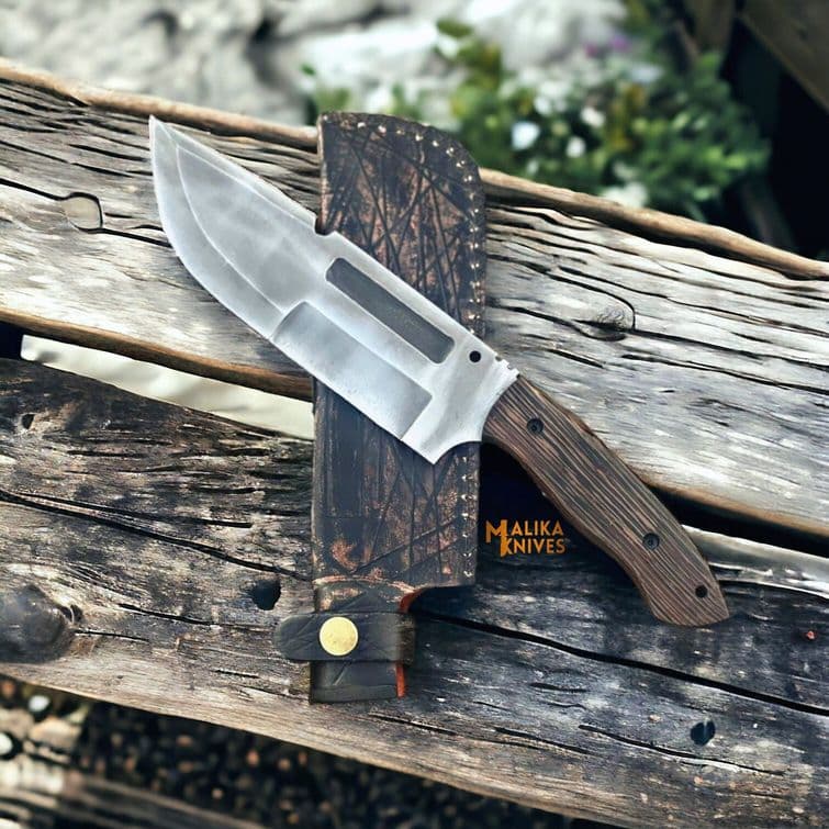 D2 Steel Bowie Knife | Wenge Wood Handle