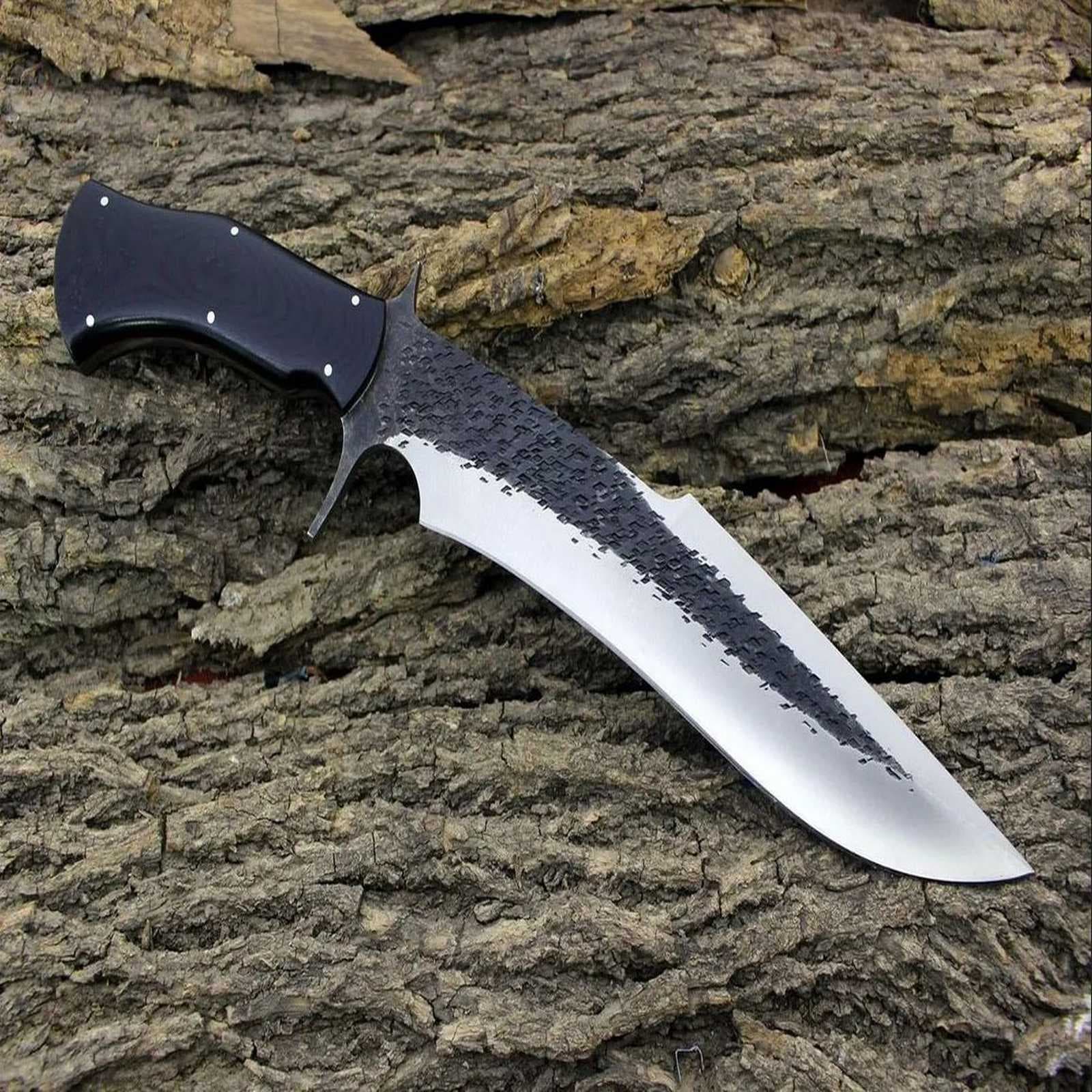 Handforged D2 Steel Bowie Knife G10 Handle