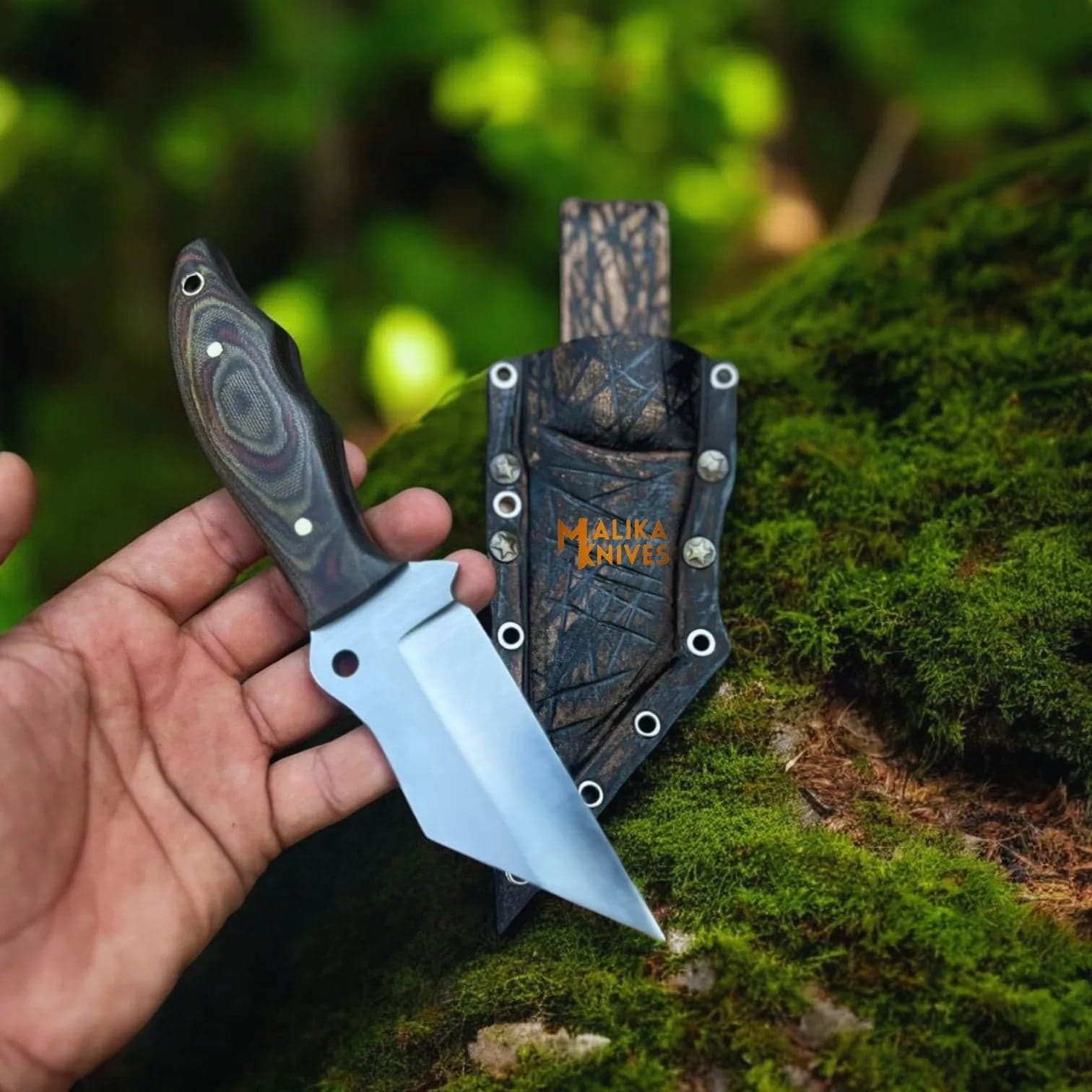 Compact D2 Hunting Knife | Fixed Blade with G10 Handle