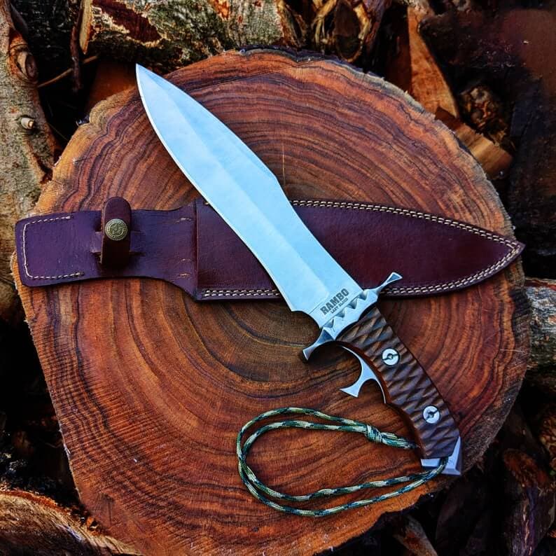 Rambo Last Blood Bowie Knife D2 Steel Full Tang