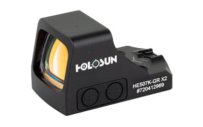 Holosun Technologies 507K-X2 - Green Dot - 32 MOA Ring & 2 MOA Dot - Black Color HE507K-GR X2