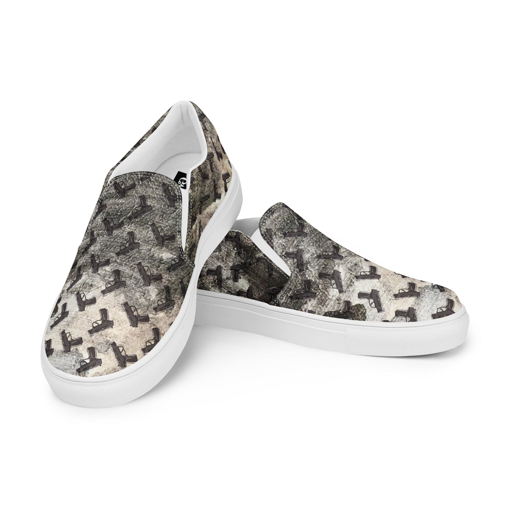 Gunpowder Pistol Palooza Women’s Canvas Slip-On Shoes