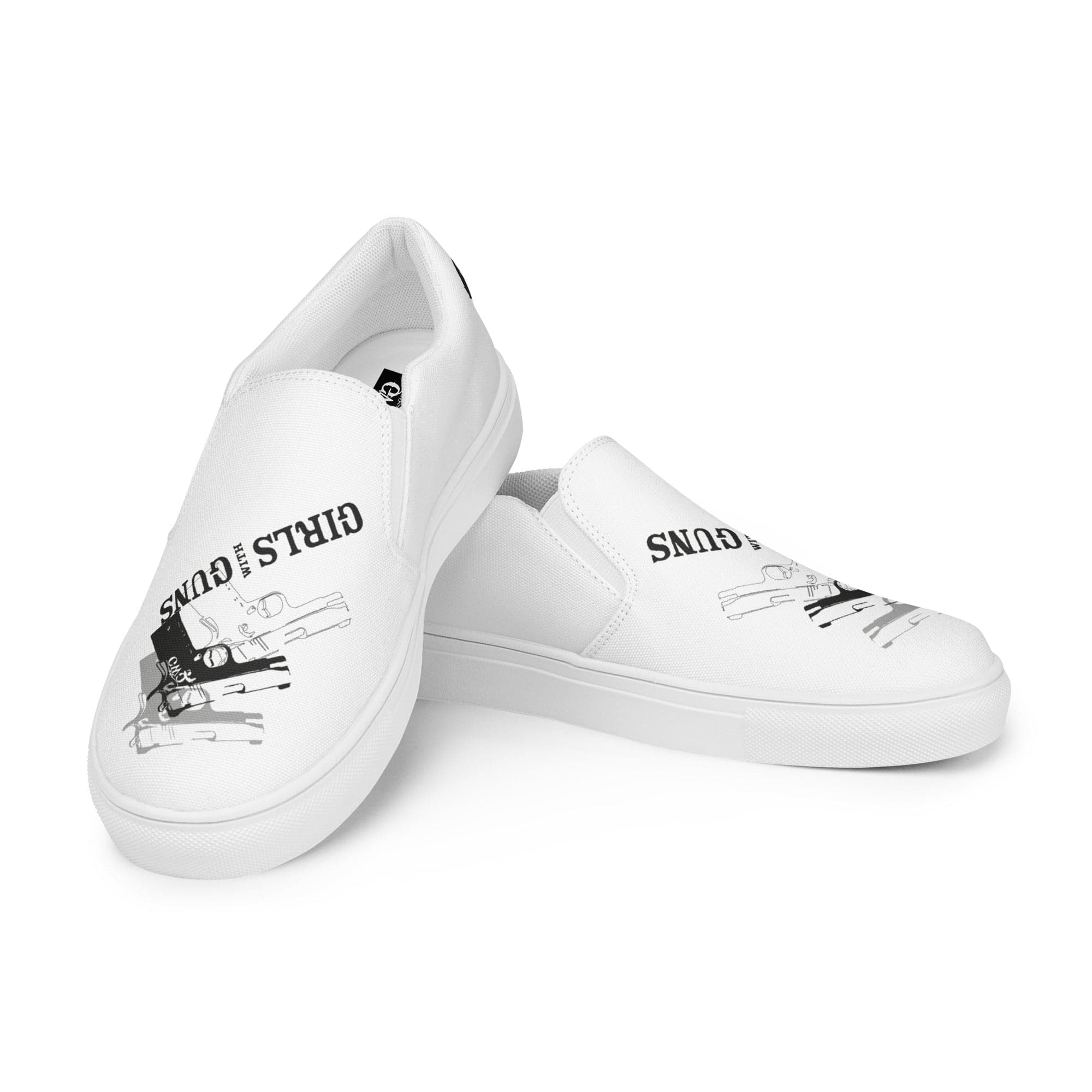 Pistol Trio Women’s White Canvas Slip-On Shoes