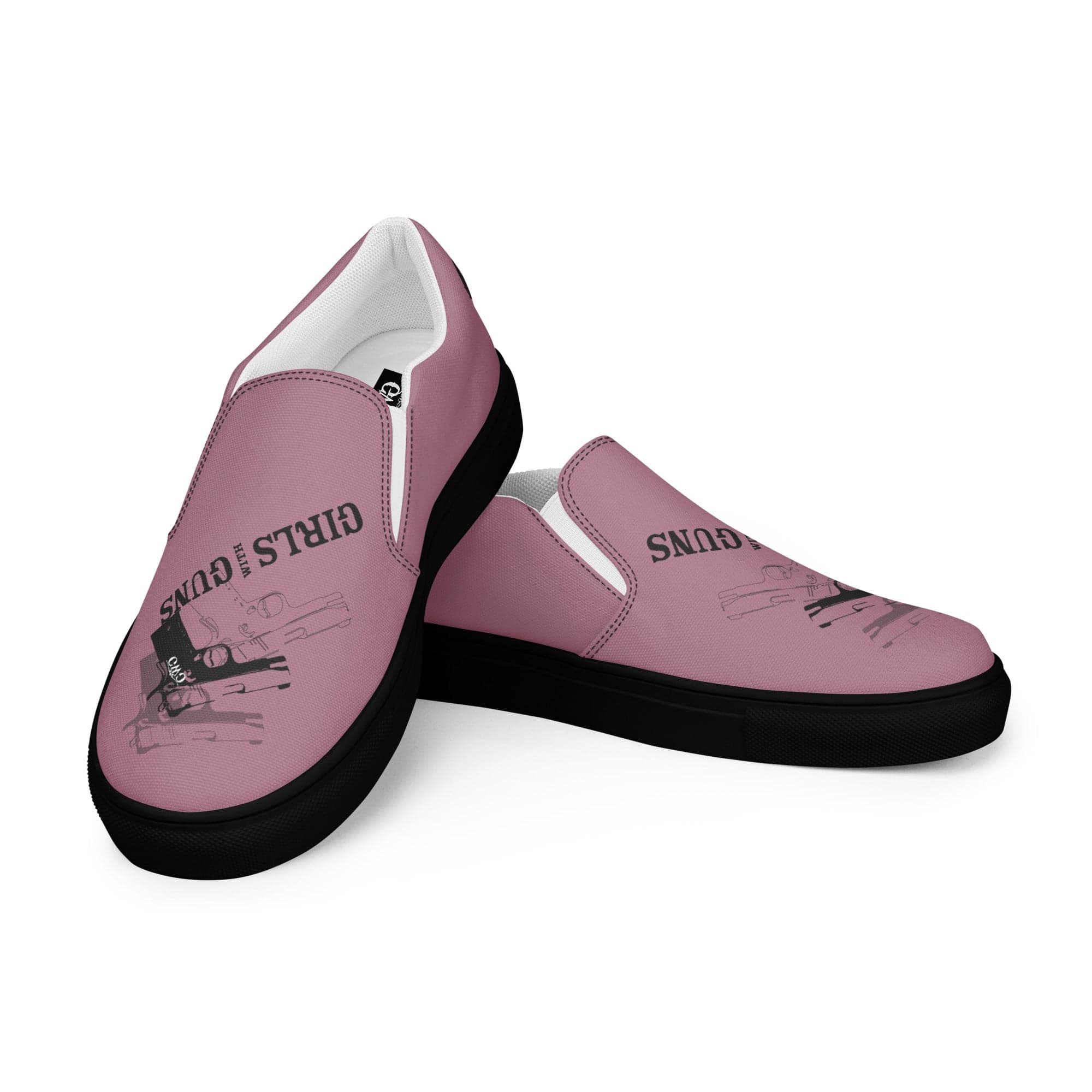 Pistol Trio Women's Mauve Canvas Slip-On Shoes