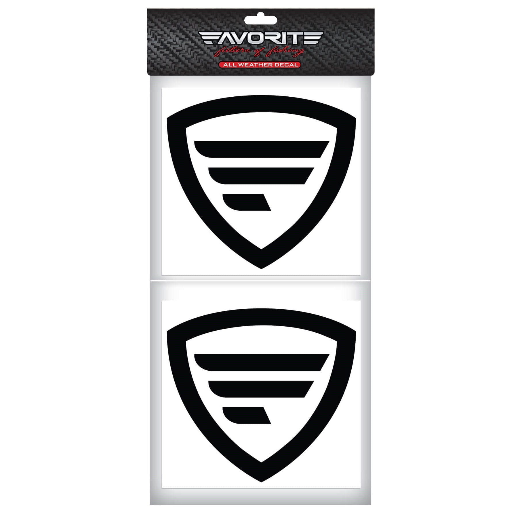 Favorite Shield Decal Black