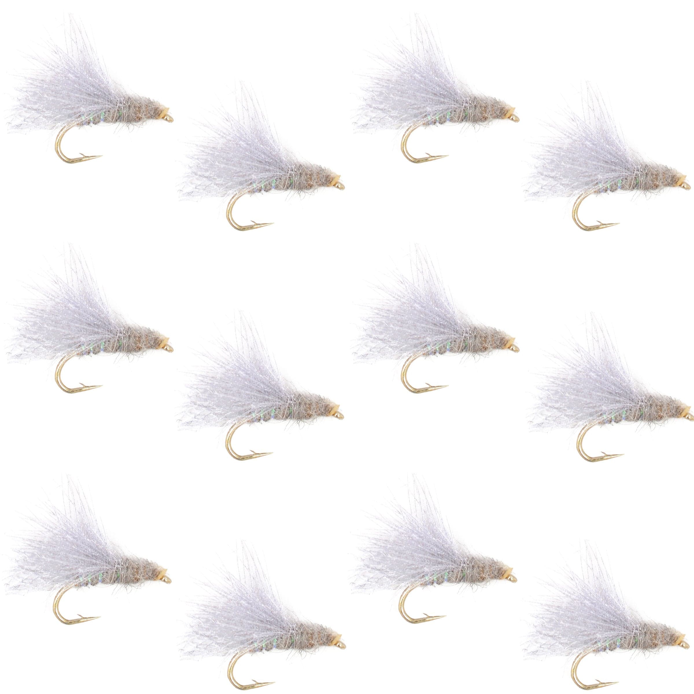 CDC Baetis Emerger BWO Wet Fly Fishing Flies - 1 Dozen Flies Hook Size 16