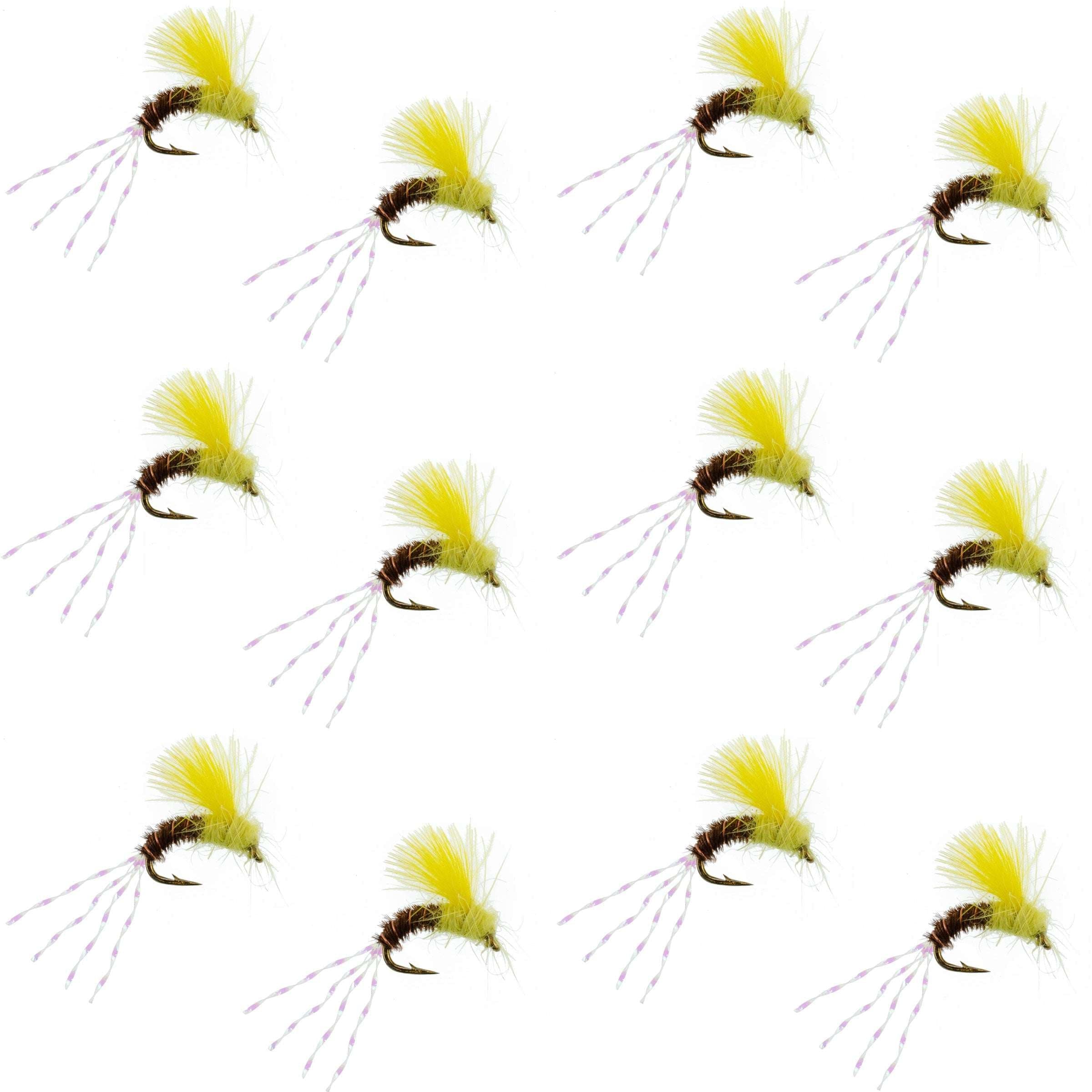 CDC Pale Morning Dun Emerger PMD Fishing Fly - 12 Flies Size 16