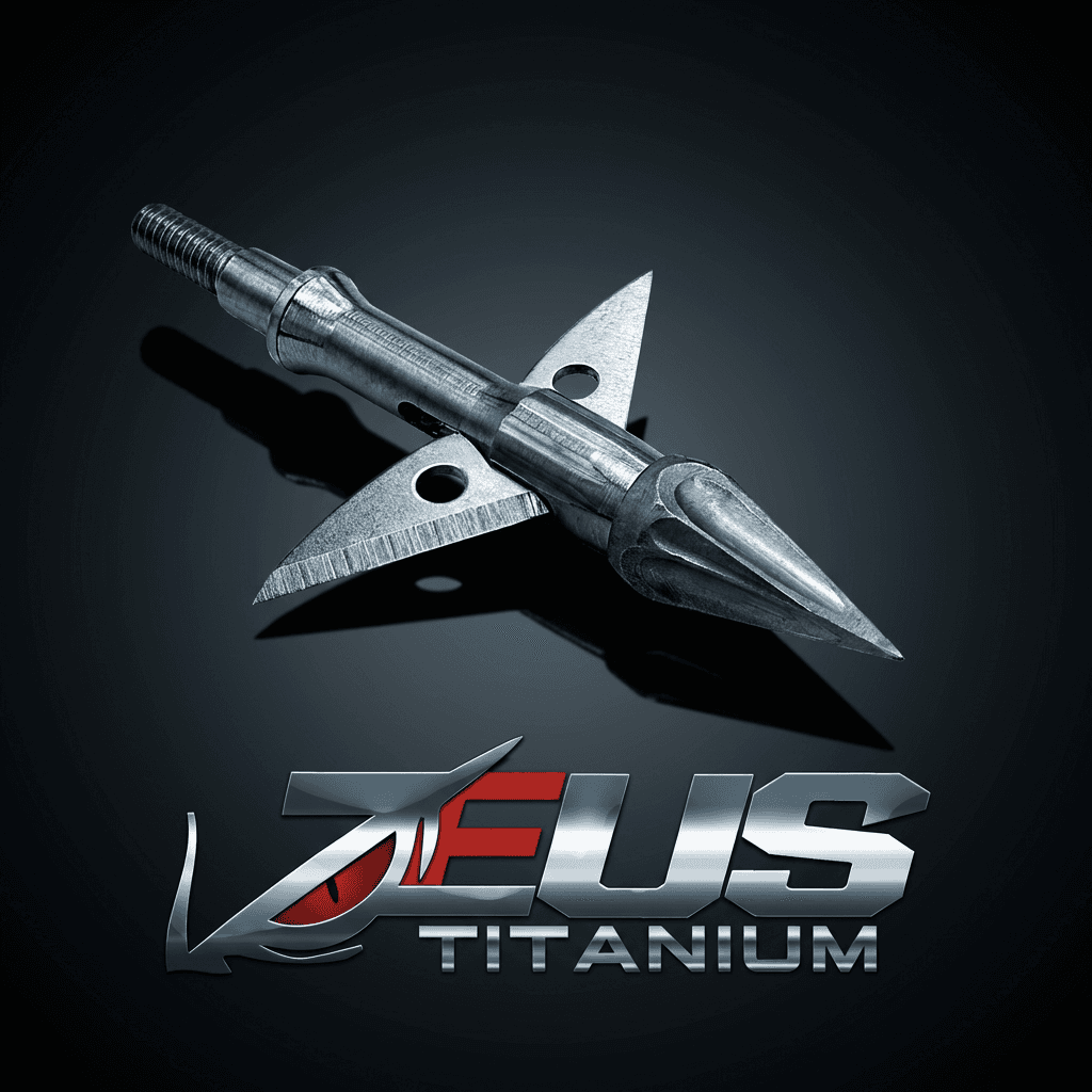 ZEUS TITANIUM BROADHEADS (3 PACK) PLUS PRACTICE HEAD-COMES WITH BOTH 100/125 GR TIPS