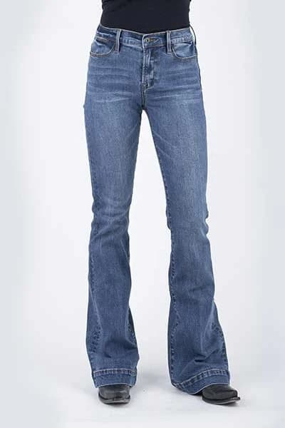 Stetson 921 High Waist Flare Fit (Medium Wash) - Women's Jeans