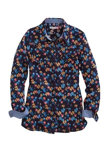 Tin Haul 1425 Firefly Floral (Black) - Women's Western Shirt