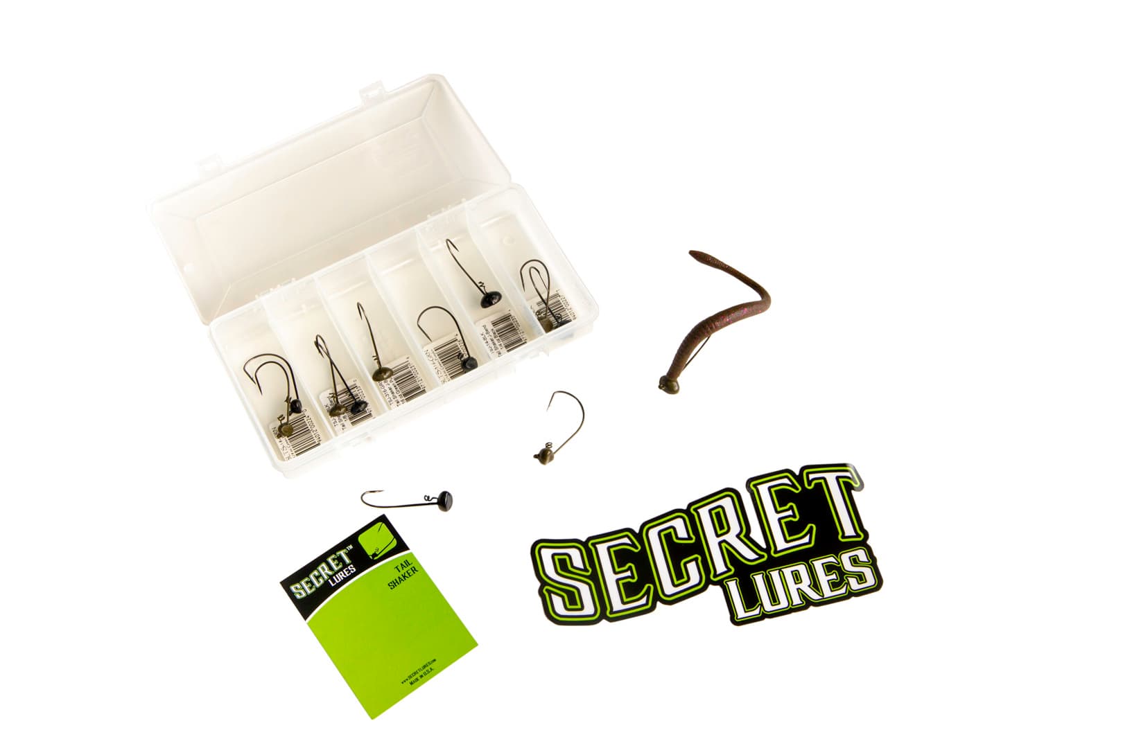 secret lures shaky head kit fishing tackle box